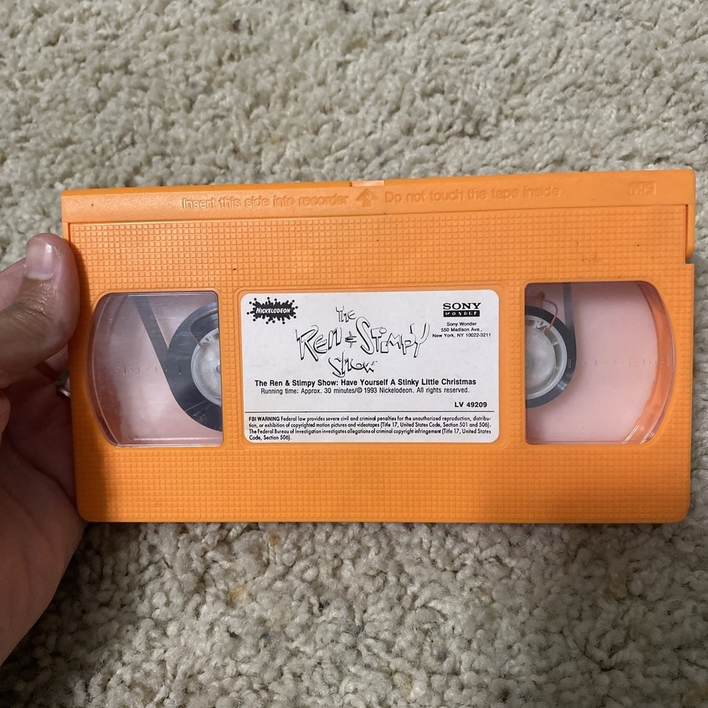 VHS Tape Tested Nickelodeon Ren & Stimpy Have Yourself a Stinky Little Christmas